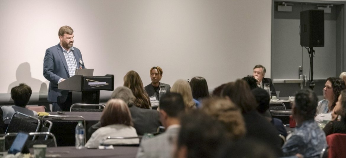Conference speaking engagement.